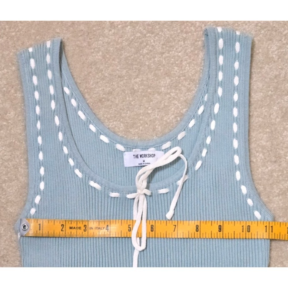 The Workshop Sleeveless Tank Top Women's M Sage NWT - Picture 3 of 6